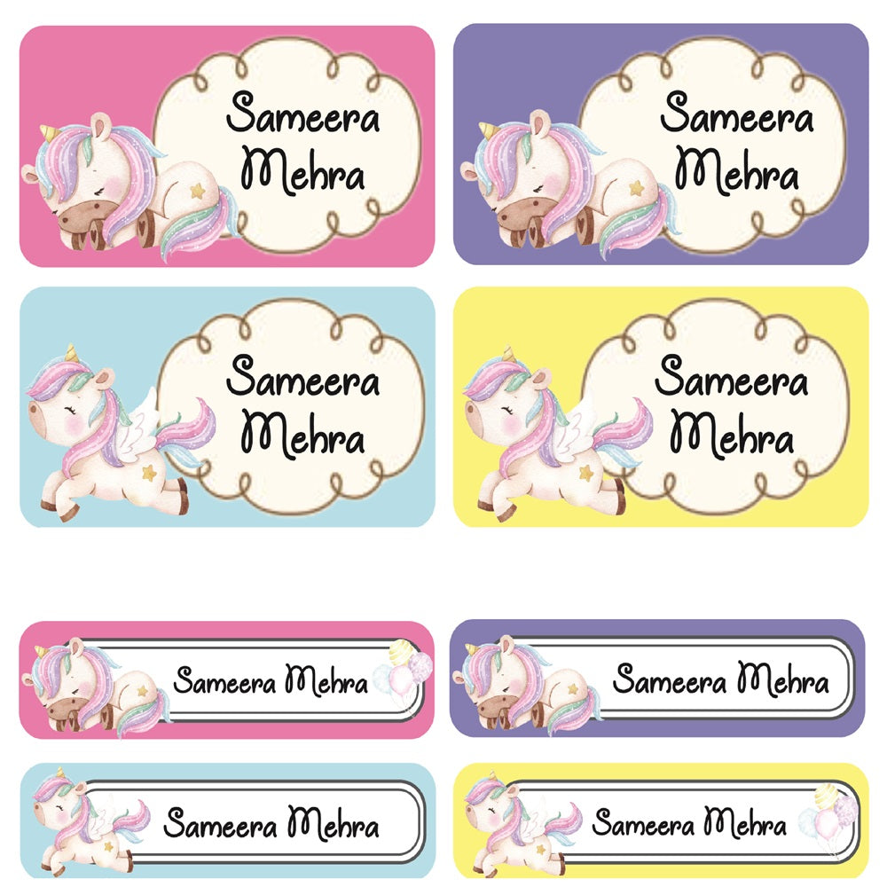 Rectangular Labels - Unicorn – Popup Kids