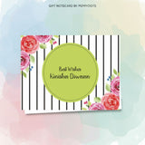 Personalised Gift Notecard - Rose