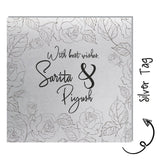 Silver Gift Tag - Rose garden