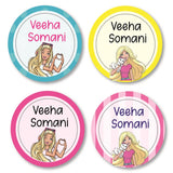 Round Labels - Barbie