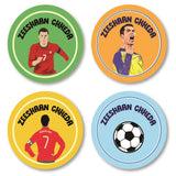 Round Labels - Football