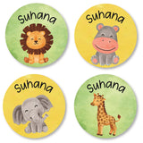 Round Labels - Jungle Animals