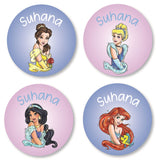 Round Labels - Princess