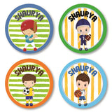 Round Labels - Sports Boy