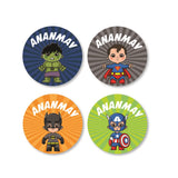 Round Labels - Superheroes Baby