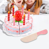 Wooden Birthday Cake Toy Pretend Play for Kids