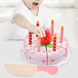 Wooden Birthday Cake Toy Pretend Play for Kids