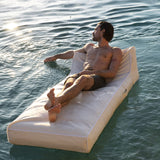 Sunny Life Pearl color inflatable Luxe Lie-On Lounger Casa Blanca