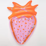 Sunny Life Pink Color Inflatable Luxe Lie-On Float Strawberry Pink Berry