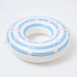 Sunny Life Blue Stripes Inflatable Retro Pool Ring De Playa Stripe