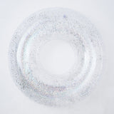 Sunny Life Transparent Inflatable Pool Ring Glitter