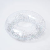 Sunny Life Transparent Inflatable Pool Ring Glitter