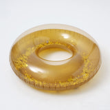 Sunny Life Gold Color Inflatable Pool Ring Disco Gold