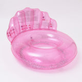 Sunny Life Pink Color Inflatable Luxe Pool Ring Shell Bubblegum