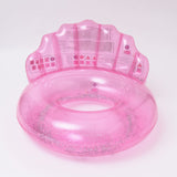 Sunny Life Pink Color Inflatable Luxe Pool Ring Shell Bubblegum