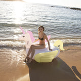 Sunny Life Pastel Color Inflatable Unicorn Luxe Ride-On Float