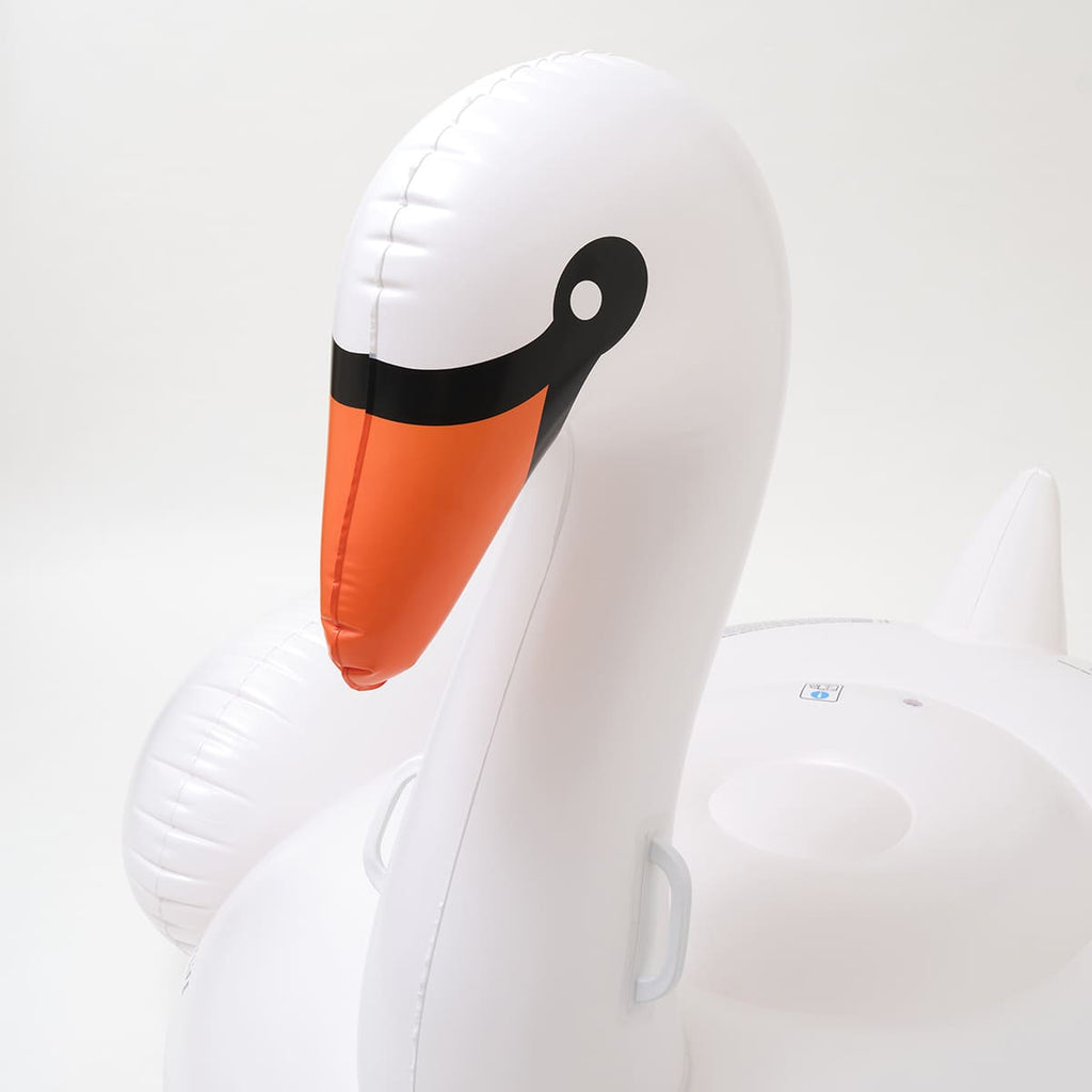 Sunny Life White Color Inflatable Luxe Ride-On Float Swan