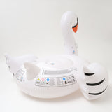 Sunny Life White Color Inflatable Luxe Ride-On Float Swan