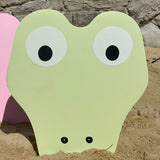Kids Kickboard Cookie the Croc Light Khaki