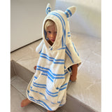 Kids Character Hooded Towel Sid the Seagull Blue Stripe