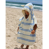 Kids Character Hooded Towel Sid the Seagull Blue Stripe