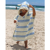 Kids Character Hooded Towel Sid the Seagull Blue Stripe