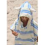 Kids Character Hooded Towel Sid the Seagull Blue Stripe