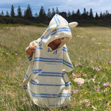 Kids Character Hooded Towel Sid the Seagull Blue Stripe