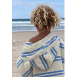 Kids Character Hooded Towel Sid the Seagull Blue Stripe