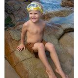 Kids Swim Mask Salty the Shark Neon Yellow