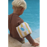 Kids Arm Band Floaties Sid the Seagull Mustard Stripe