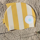 Kids Swimming Cap Finn the Fish Mustard Stripe