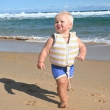 Kids Swim Vest 1-2 Sid the Seagull Mustard Stripe