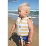 Kids Swim Vest 1-2 Sid the Seagull Mustard Stripe