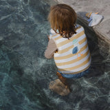 Kids Swim Vest 3-6 Sid the Seagull Mustard Stripe