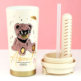 Rose Gold Ted Stainless Steel premium Insulated Detox Infuser Bottle with Tea and Fruit Infuser attachment, 520ml