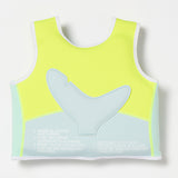 Salty the Shark Swim Vest 2-3 Aqua Neon Yellow