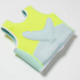 Salty the Shark Swim Vest 2-3 Aqua Neon Yellow