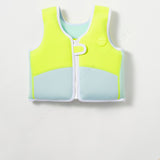 Salty the Shark Swim Vest 1-2 Aqua Neon Yellow