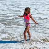 Melody the Mermaid Swim Vest 3-6 Neon Strawberry