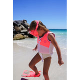 Melody the Mermaid Swim Vest 2-3 Neon Strawberry