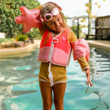 Melody the Mermaid Swim Vest 2-3 Neon Strawberry