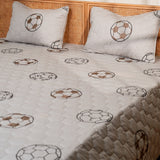 The Game Plan Grey Bedspread Set