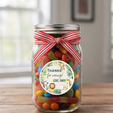 Round thank you label - Safari animals