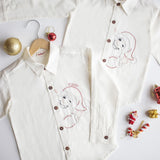 Personalised Santa Embroidered Formal Shirt - White