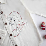 Personalised Santa Embroidered Formal Shirt - White