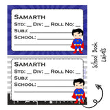 School Book Label -Superman