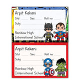 School Book Labels - Baby Superheroes