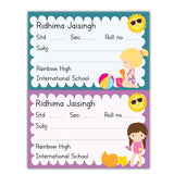 School Book Labels - Beach Girls