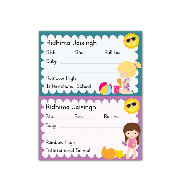 School Book Labels - Beach Girls – Popup Kids